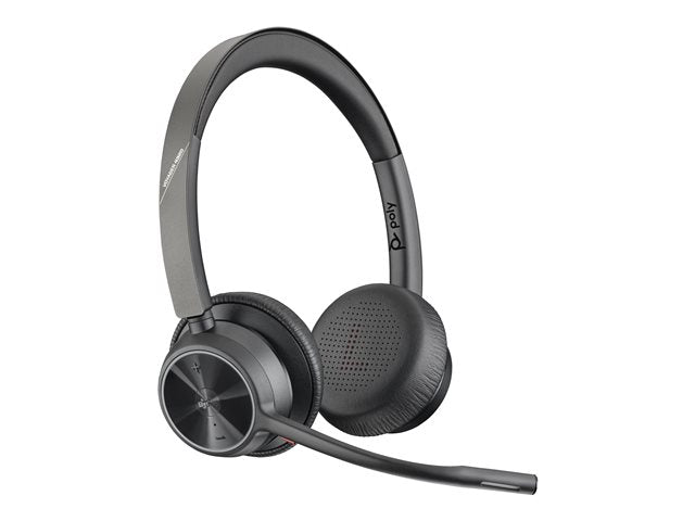 Poly Voyager 4320-M Headset - on-ear - Bluetooth - wireless, wired - USB-C, USB-A via Bluetooth adap