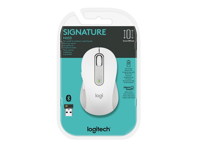 Logitech Mouse Inalambrico Signature M650 M Blanco