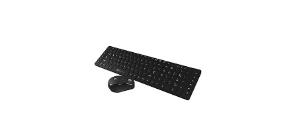 Klipx kit teclado mouse compacto inalambrico negro