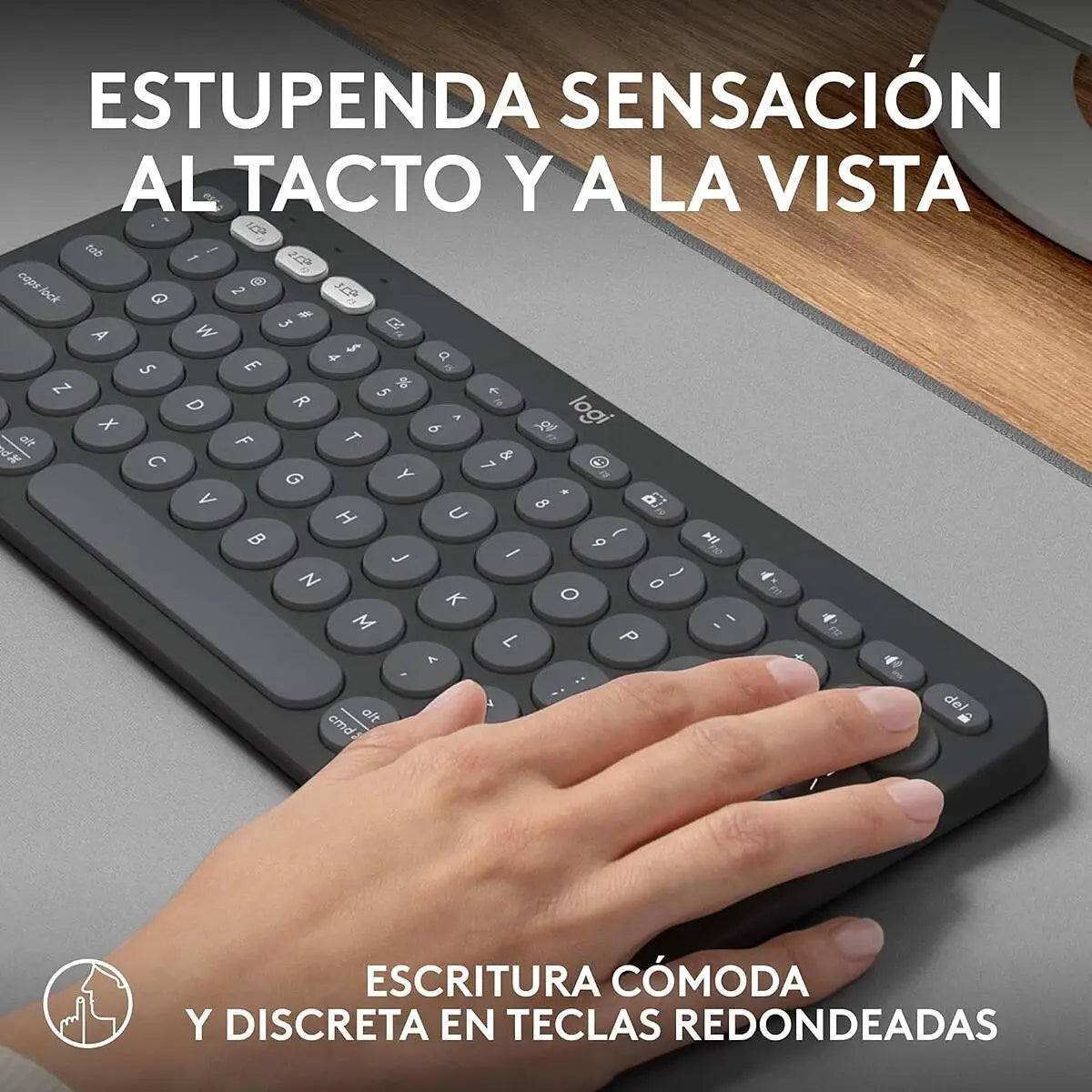 Logitech Teclado inalambrico Pebble Keys 2 K380s Grafito