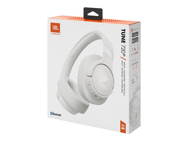 JBL Tune 720 BT Headphone Bluetooth Over Ear White