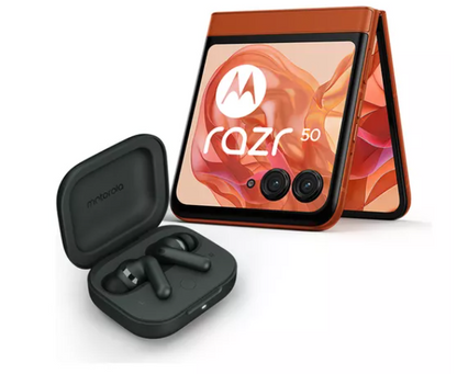 Motorola Razr 50 + Moto Buds + Orange