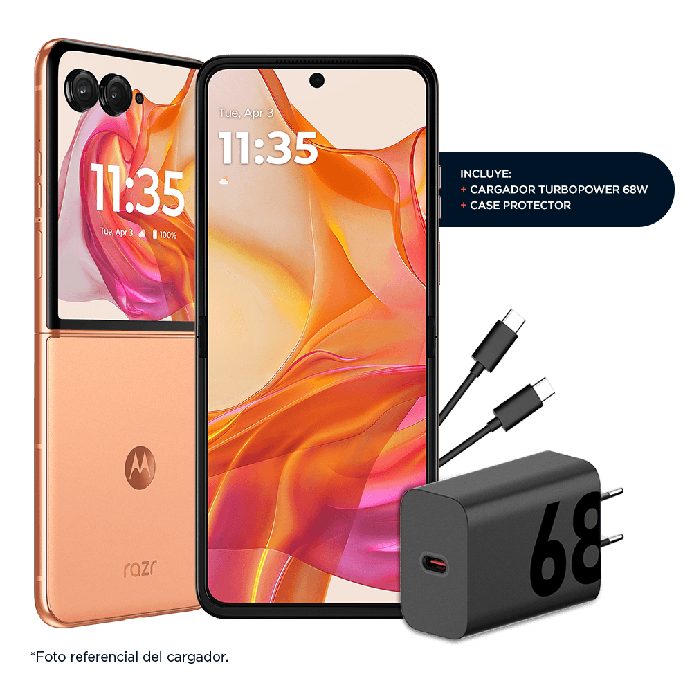 Motorola Razr 50 Ultra Bundle Peach Fuzz