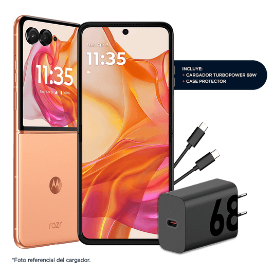 Motorola Razr 50 Ultra Bundle Peach Fuzz