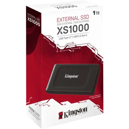 KNG 1TB SSD Ext XS1000 1050/1000/MB/S Negro Cable USB-C USBA